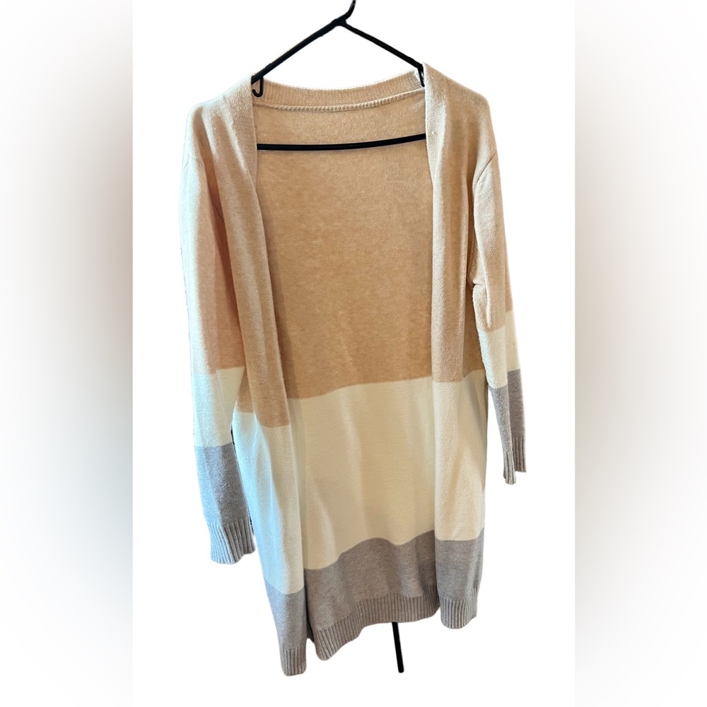 Long Open Front Sweater - Size Medium